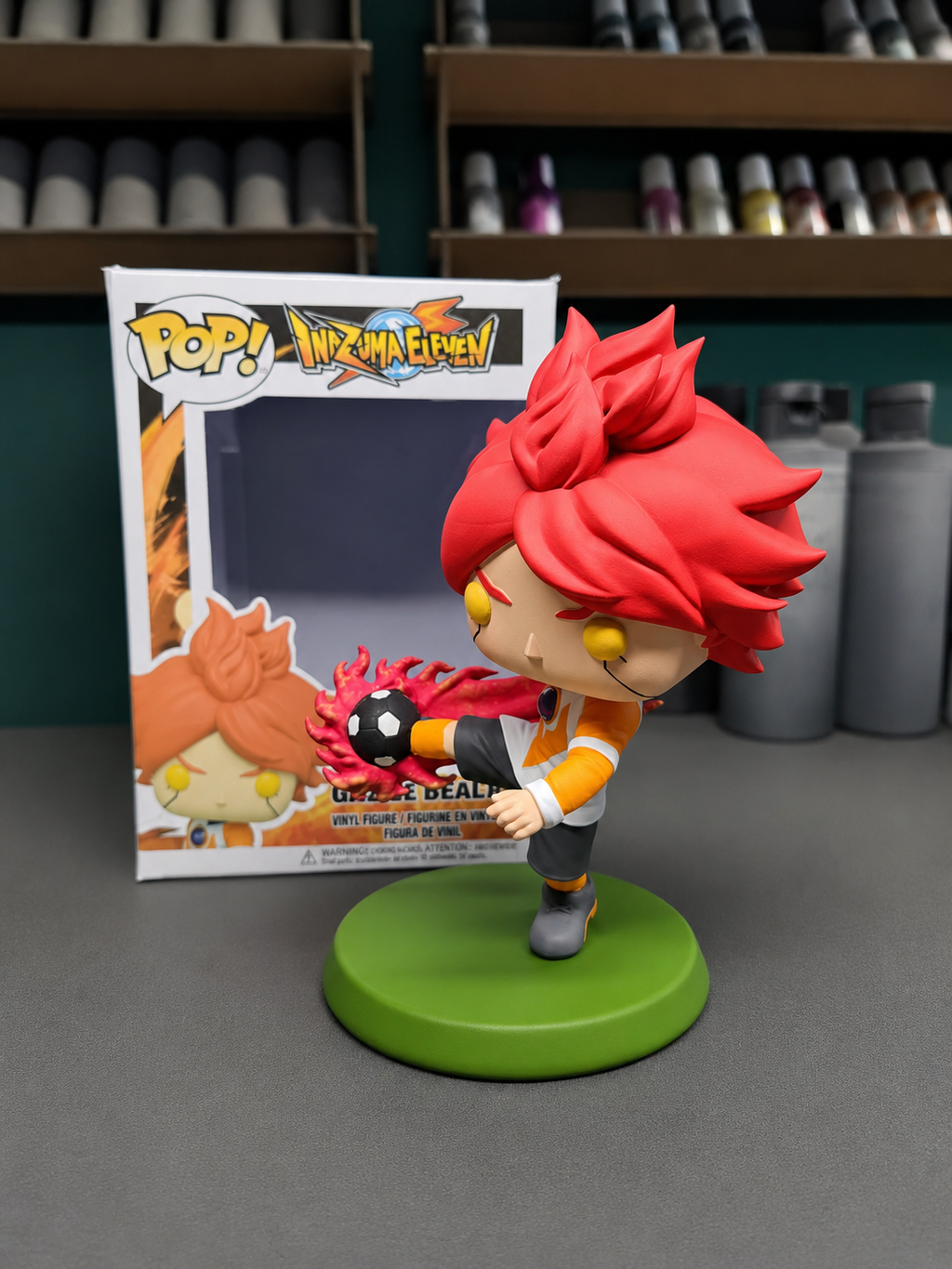 Custom Claude Beacons torch burn Inazuma Eleven Funko Pop Figure – Handmade Anime Collectible