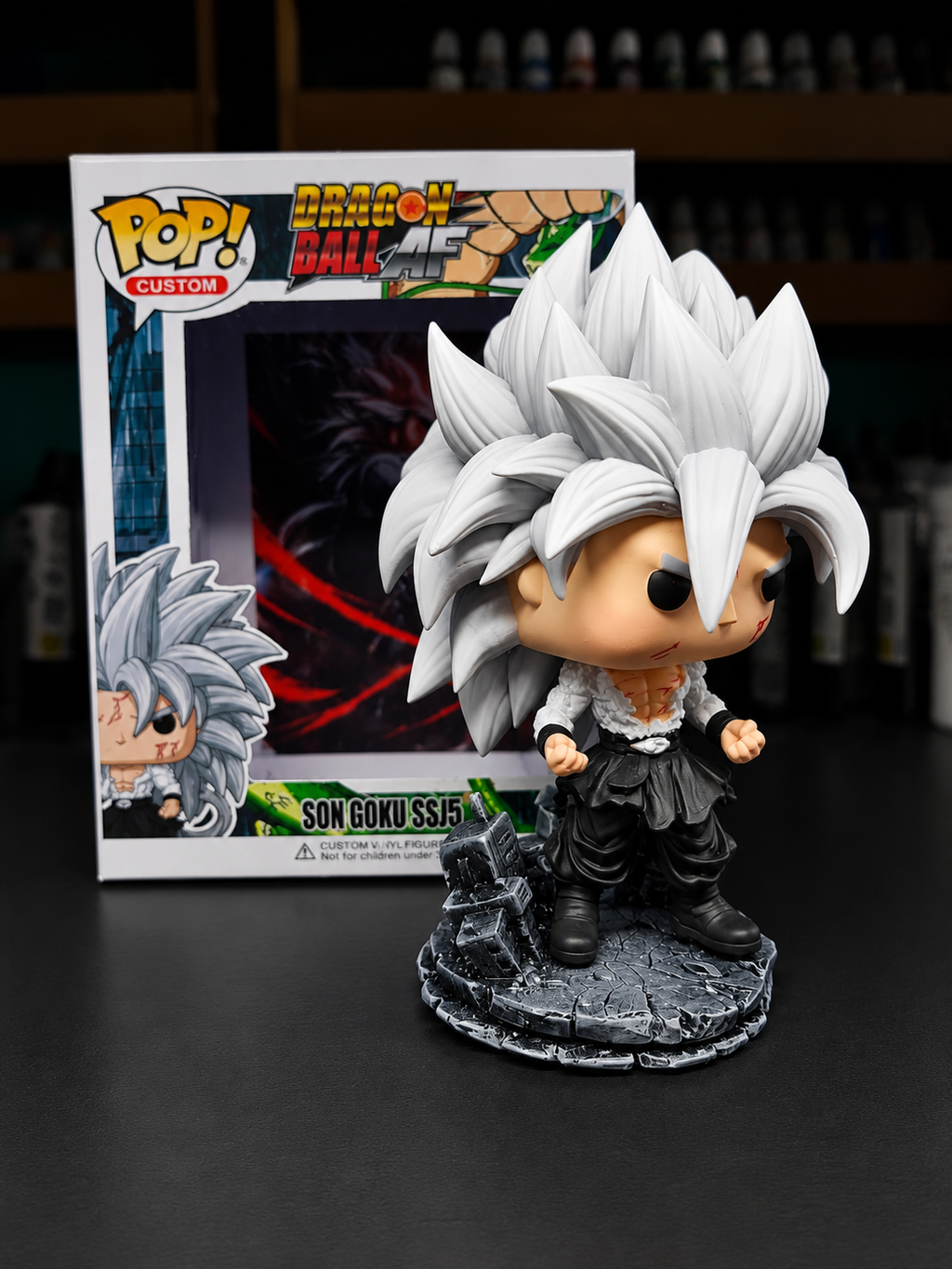 Son Goku SSJ5 Dragon Ball fan art Custom funko pop Anime Collectible