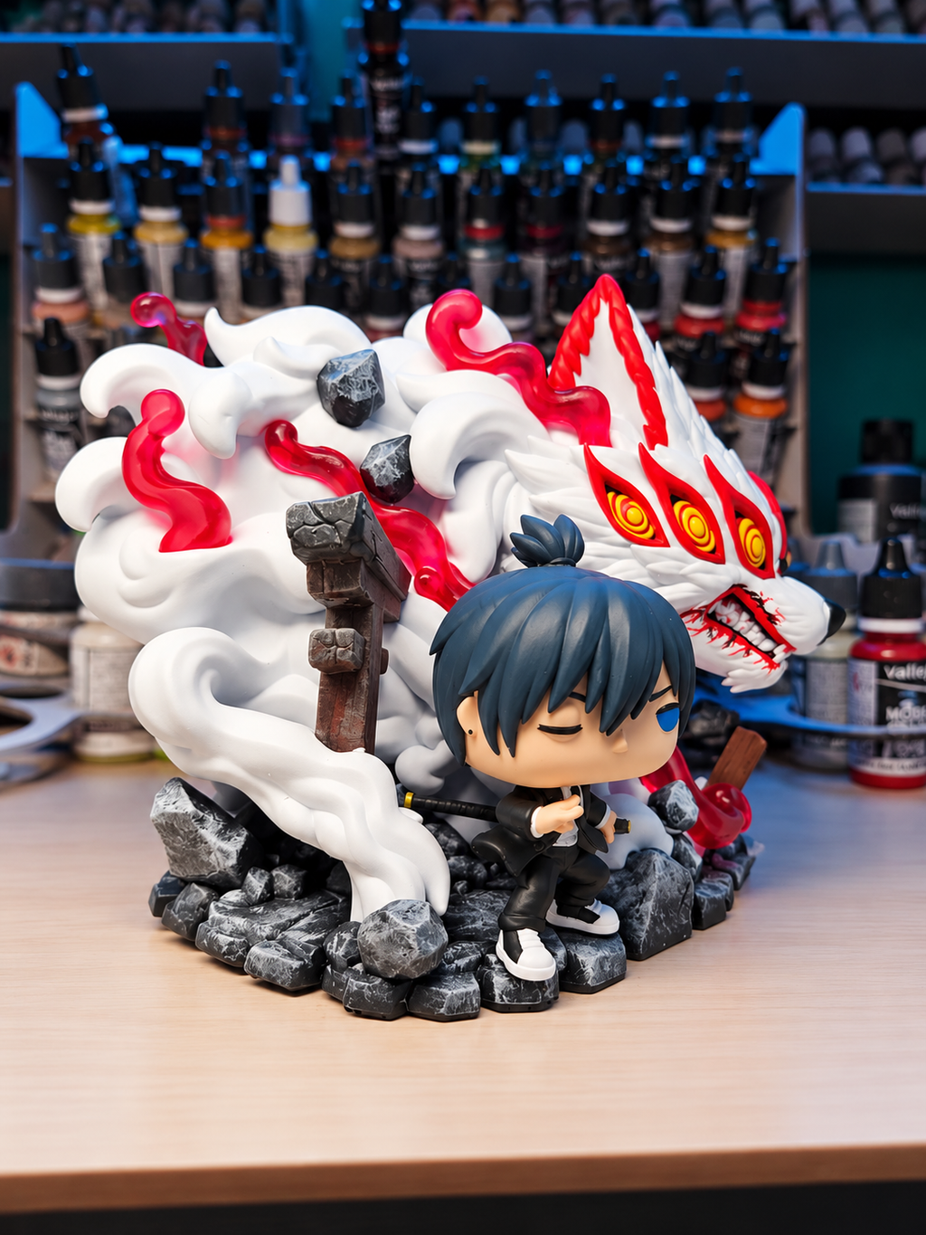 Aky Hayajawa & Kon Chainsaw man custom anime figure collectible