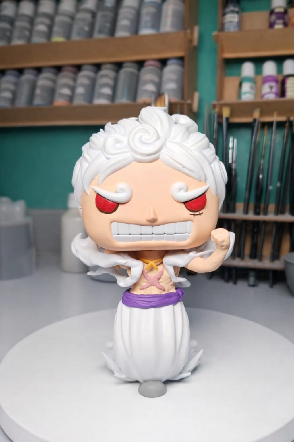 Luffy gear 5 Custom Figure – One Piece Anime Collectible custom pop