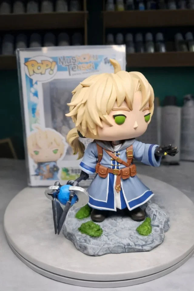 Custom Rudeus Greyrat Mushoku Tensei Funko Pop Figure – Handmade Anime Collectible