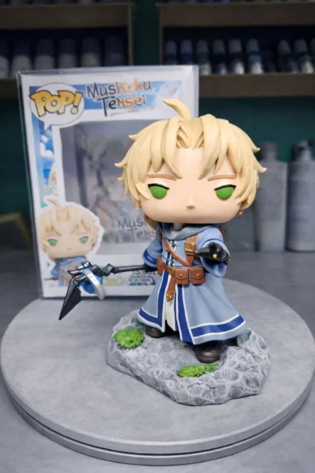 Custom Rudeus Greyrat Mushoku Tensei Funko Pop Figure – Handmade Anime Collectible