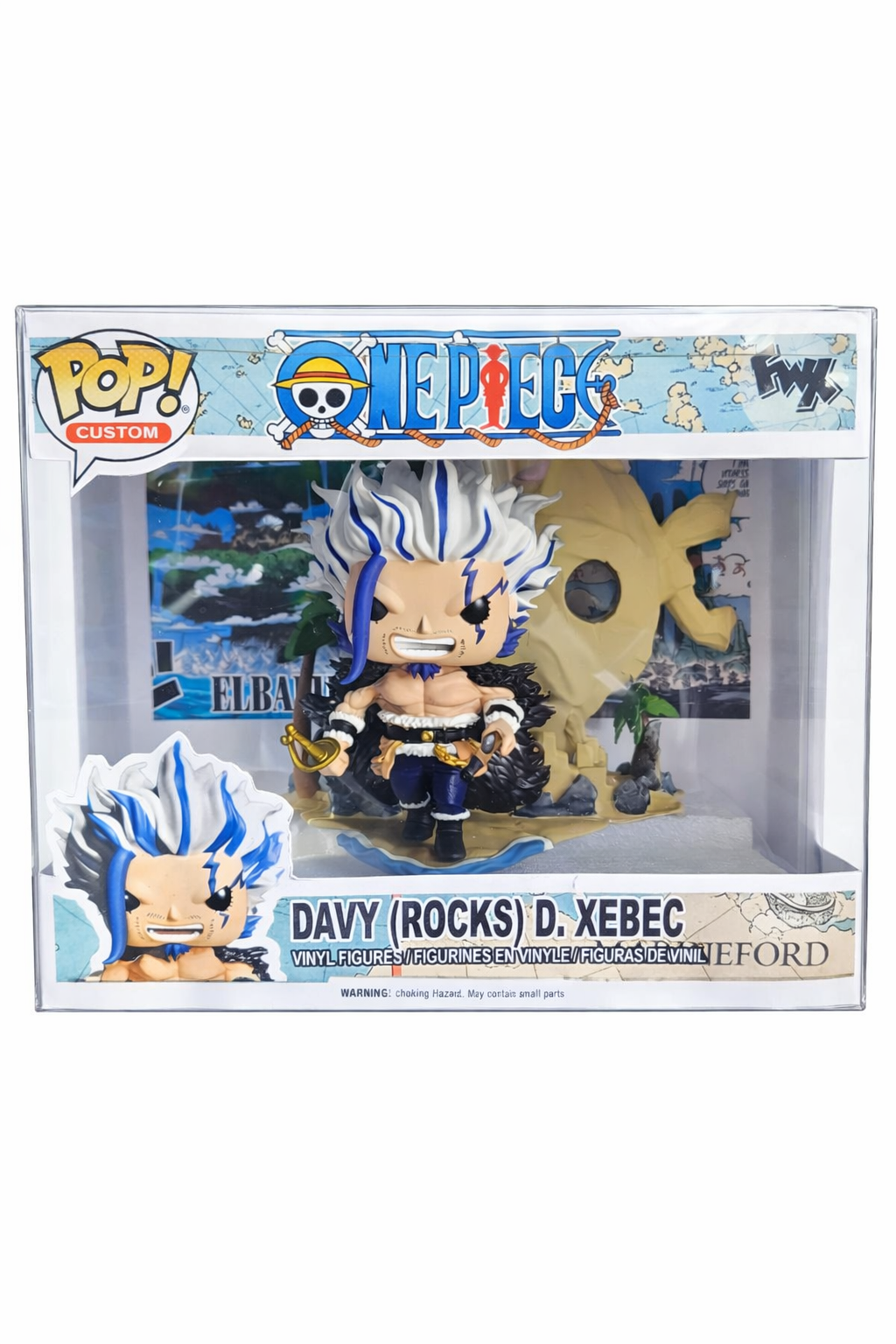 Custom Rocks D. Xebec Hacinosu Bay One Piece Funko Pop Figure – Handmade Anime Collectible