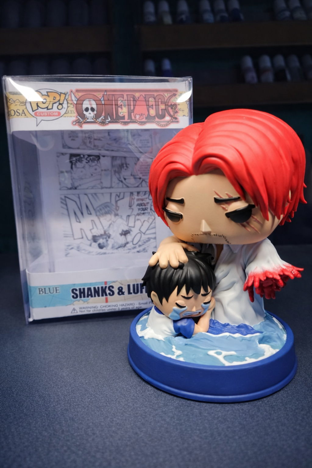 Shanks and Luffy Custom Figure – One Piece Anime Collectible custom pop