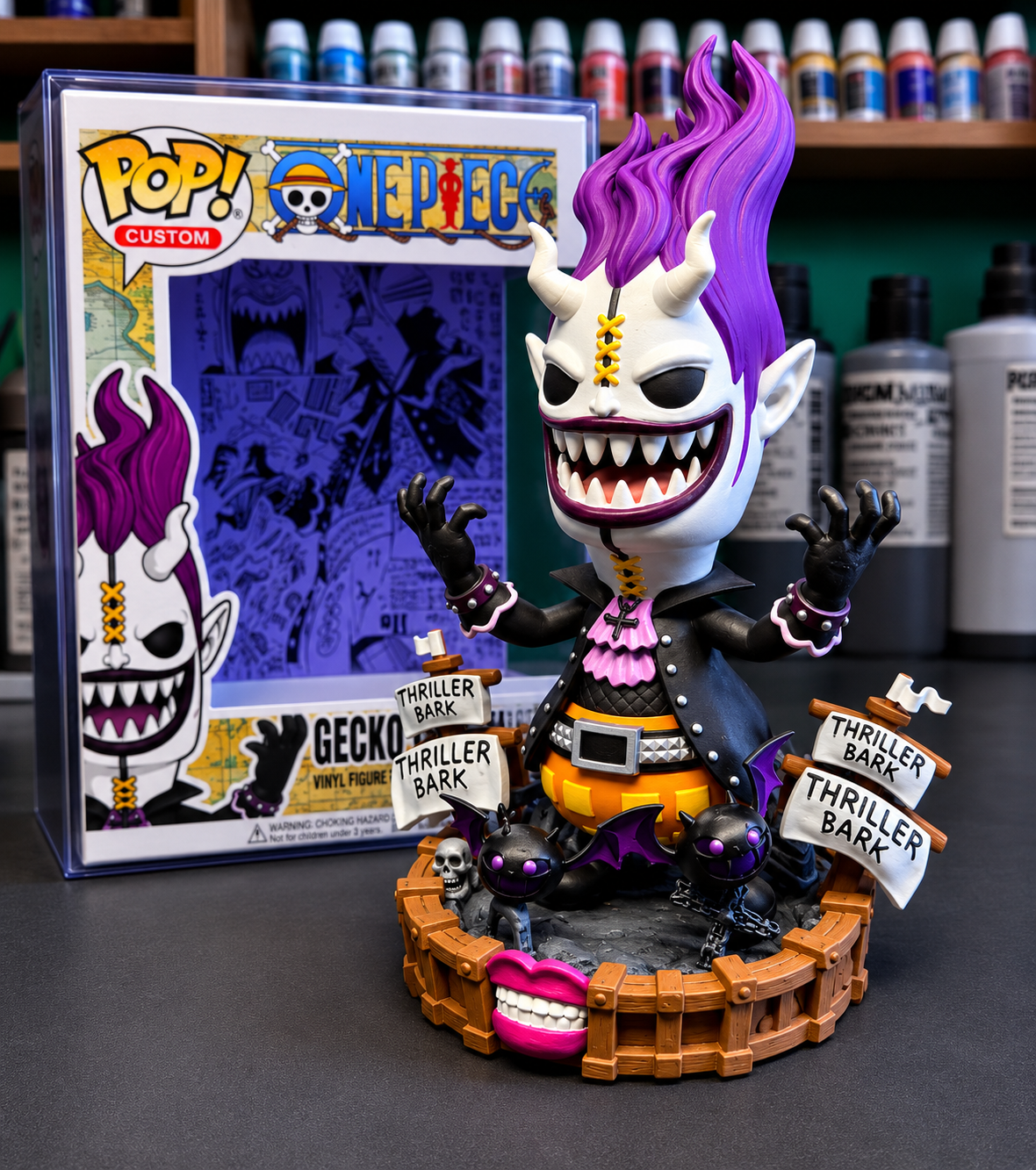 Gecko Moria Custom Figure - One piece Anime Collectible custom pop