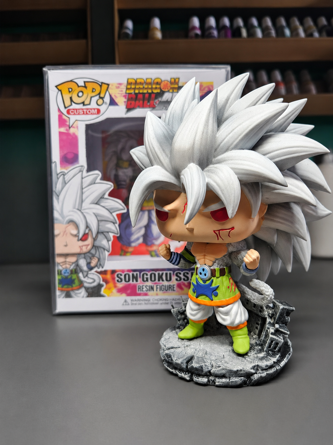 Son Goku SSJ5 V2 Dragon Ball AF Custom funko pop Anime Collectible