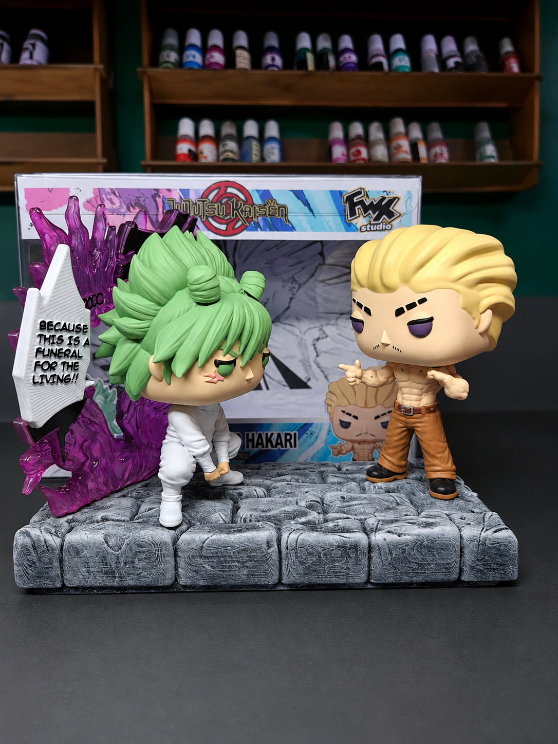 Kashimo Vs Hakari jujutsu kaisen custom resin figure collectible