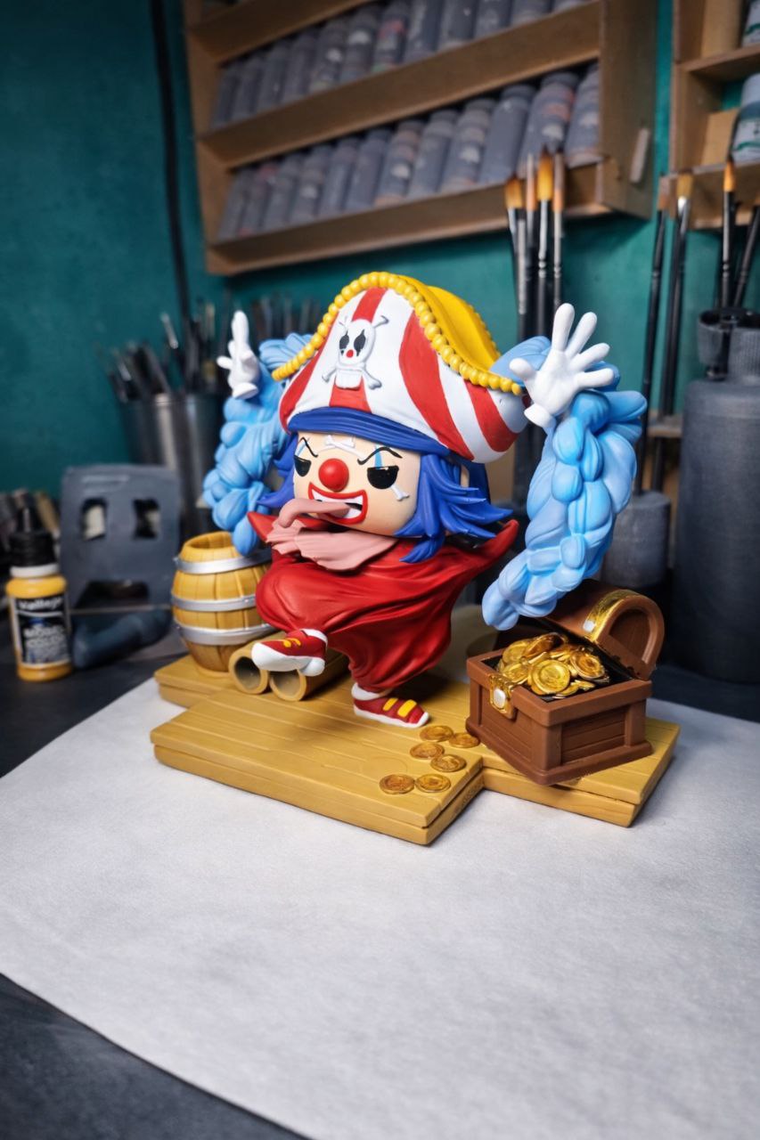 Custom Buggy The Clown One piece Funko Pop Figure – Handmade Anime Collectible