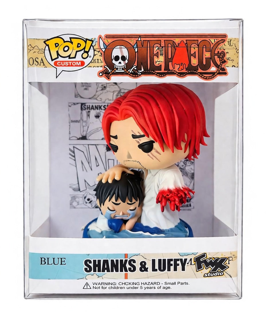 Shanks and Luffy Custom Figure – One Piece Anime Collectible custom pop