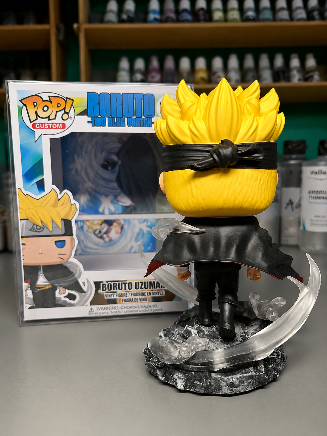 Boruto Rasengan Uzuhiko Two Blue vortex - custom funko pop Anime Collectible