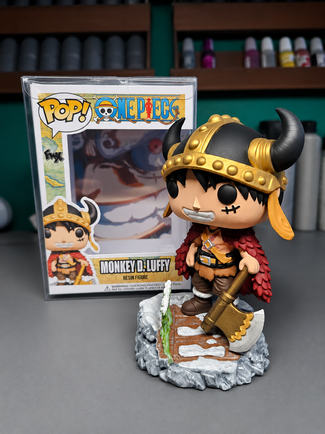 Custom Luffy Elbaph One Piece  Funko Pop Figure – Handmade Anime Collectible