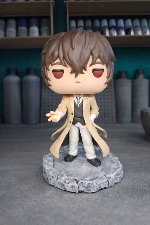 Custom Dazai Osamu Bungo Stray Dogs Funko Pop Figure – Handmade Anime Collectible