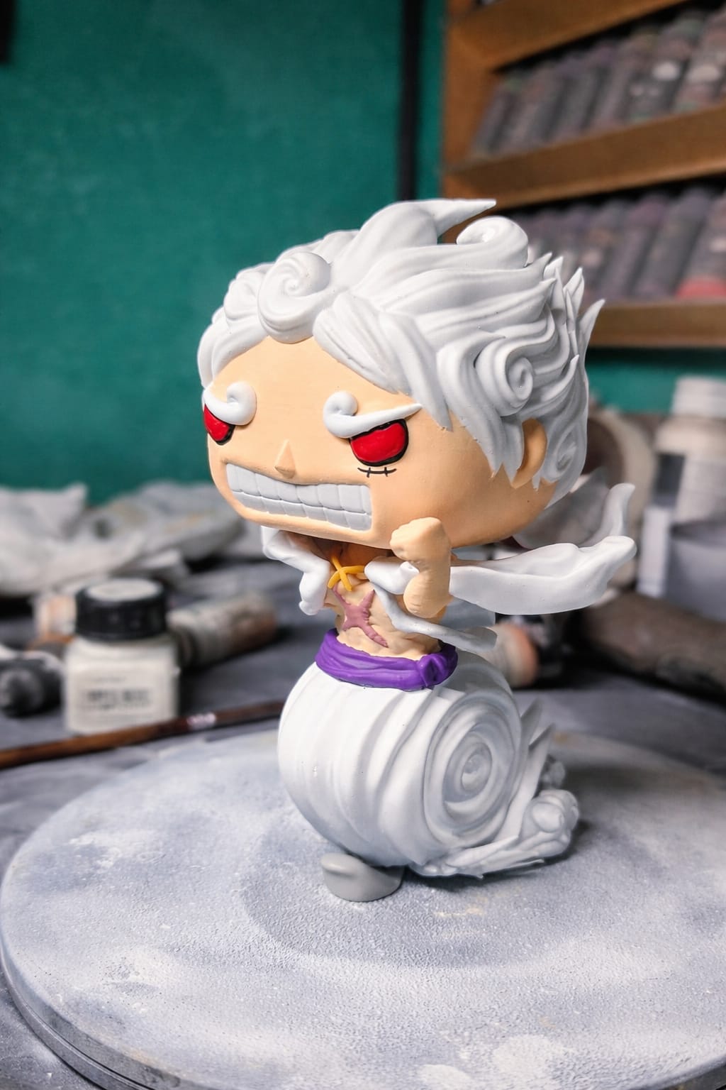 Luffy gear 5 Custom Figure – One Piece Anime Collectible custom pop