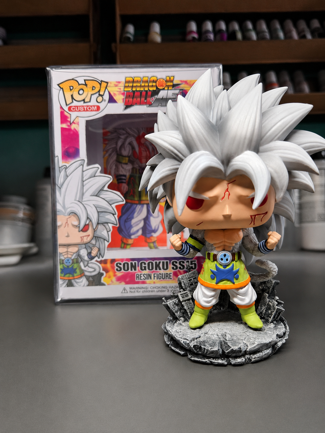 Son Goku SSJ5 V2 Dragon Ball AF Custom funko pop Anime Collectible