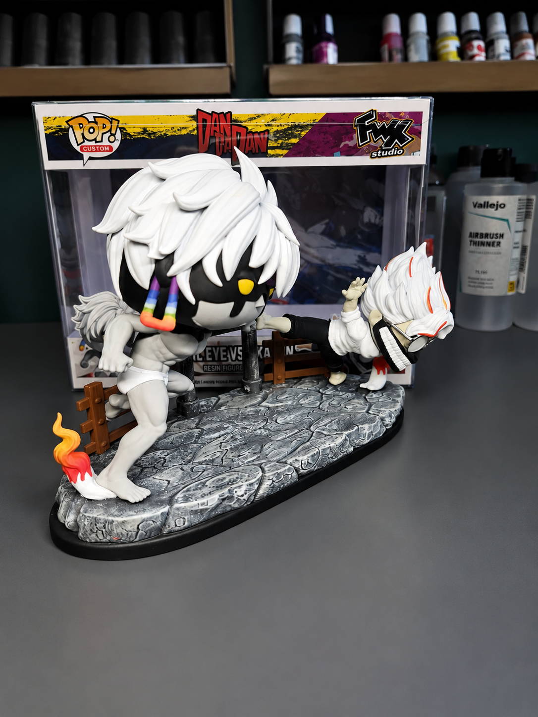 Jiji Evil eye VS Okarun dandadan custom pop anime collectible