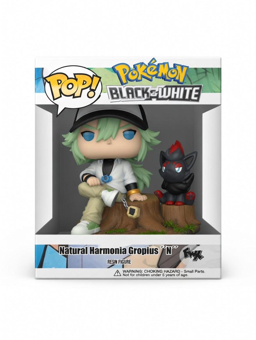 Custom N and Zorua Pokemon Black And White Funko Pop Figure – Handmade Anime Collectible