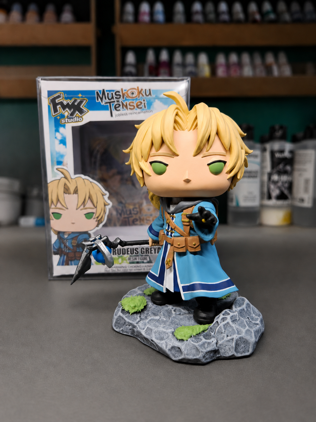 Custom Rudeus Greyrat Mushoku Tensei Funko Pop Figure – Handmade Anime Collectible
