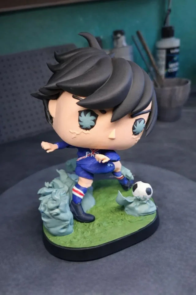 Custom Rin Itoshi Blue Lock Funko Pop Figure – Handmade Anime Collectible