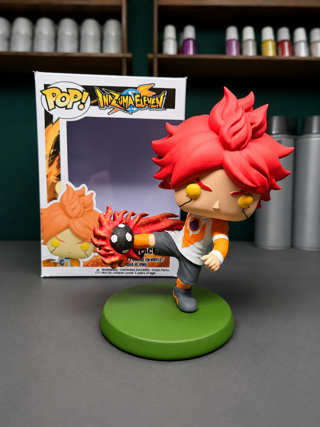 Custom Claude Beacons torch burn Inazuma Eleven Funko Pop Figure – Handmade Anime Collectible