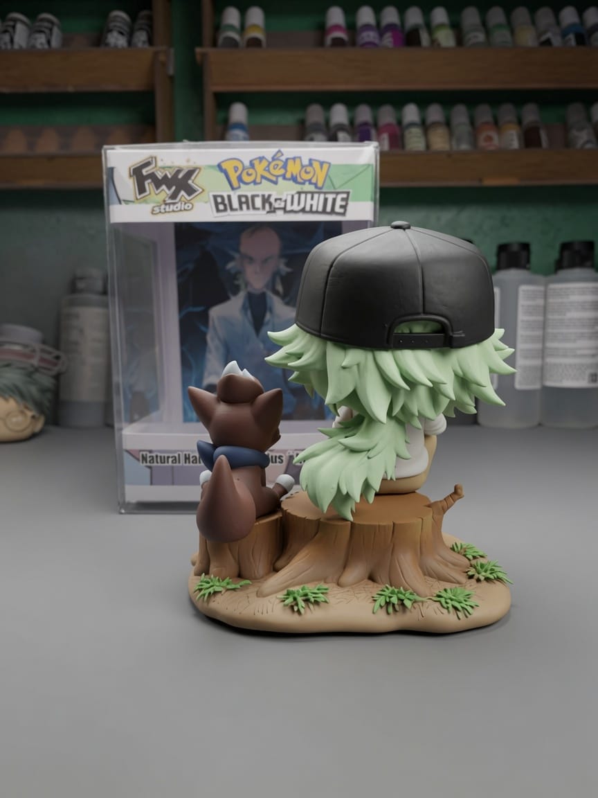 Custom N and Zorua Pokemon Black And White Funko Pop Figure – Handmade Anime Collectible