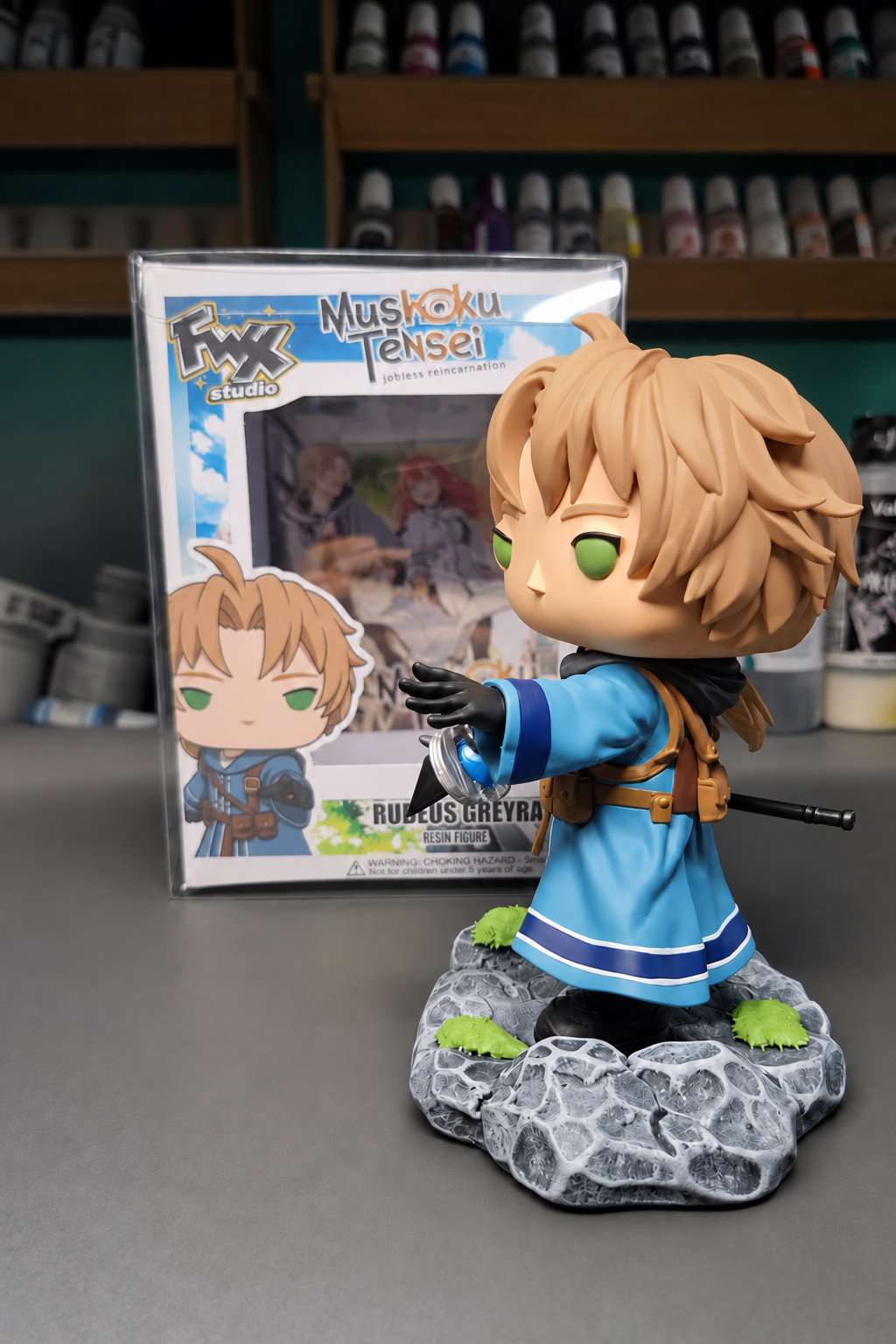 Custom Rudeus Greyrat Mushoku Tensei Funko Pop Figure – Handmade Anime Collectible