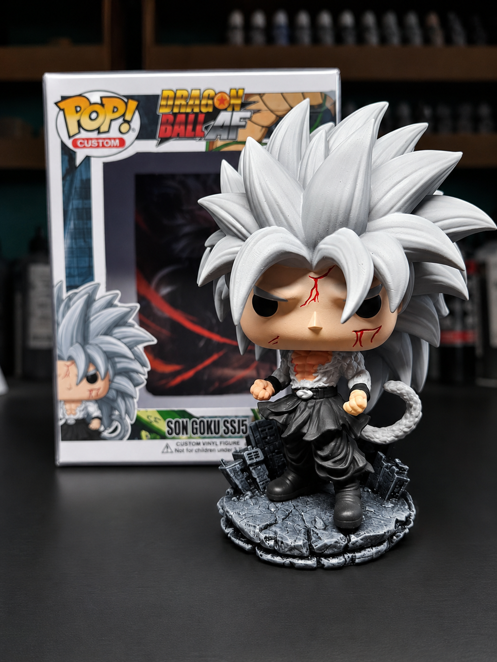 Son Goku SSJ5 Dragon Ball fan art Custom funko pop Anime Collectible