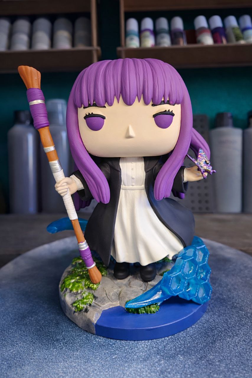 Custom Fern Frieren Funko Pop Figure – Handmade Anime Collectible
