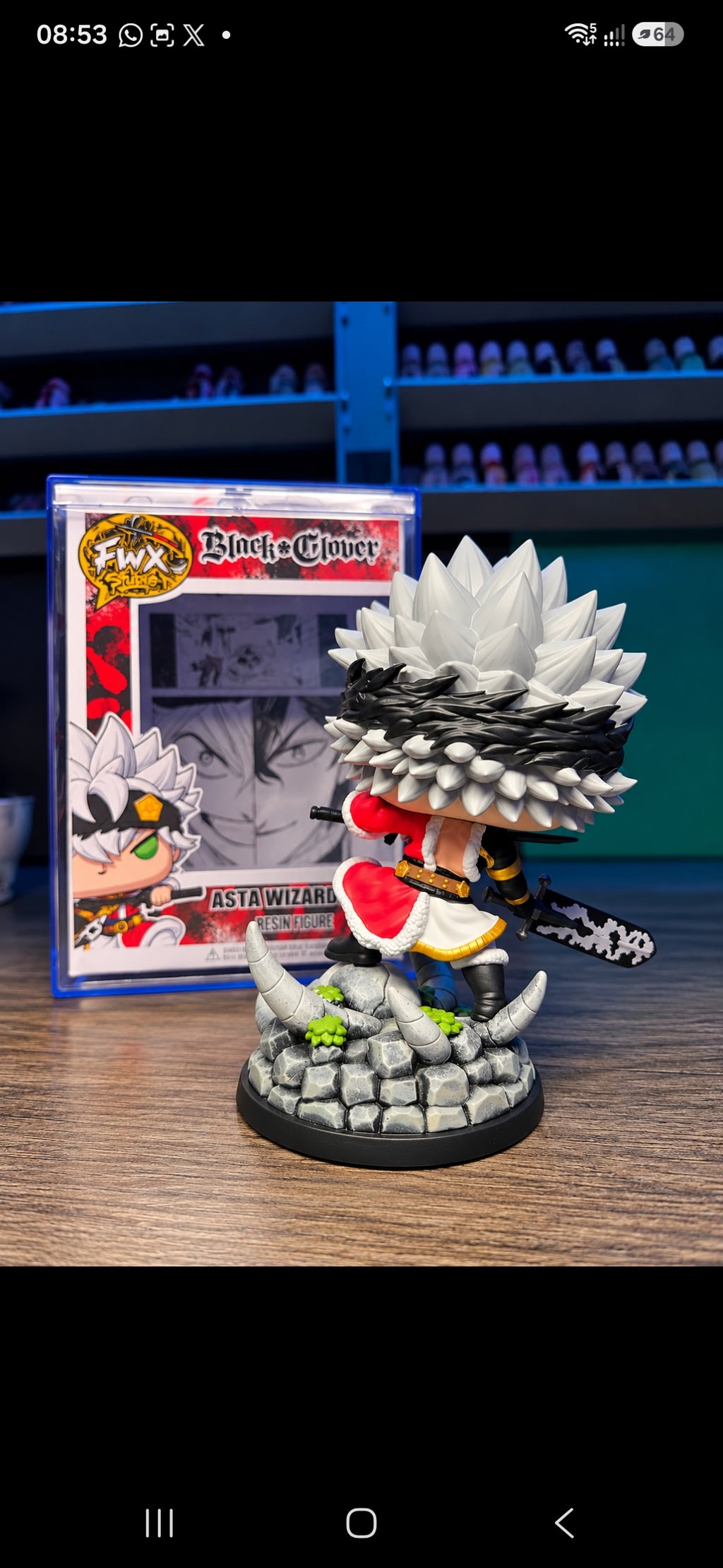 Asta Wizard king Black Clover Custom Anime Figure collectible