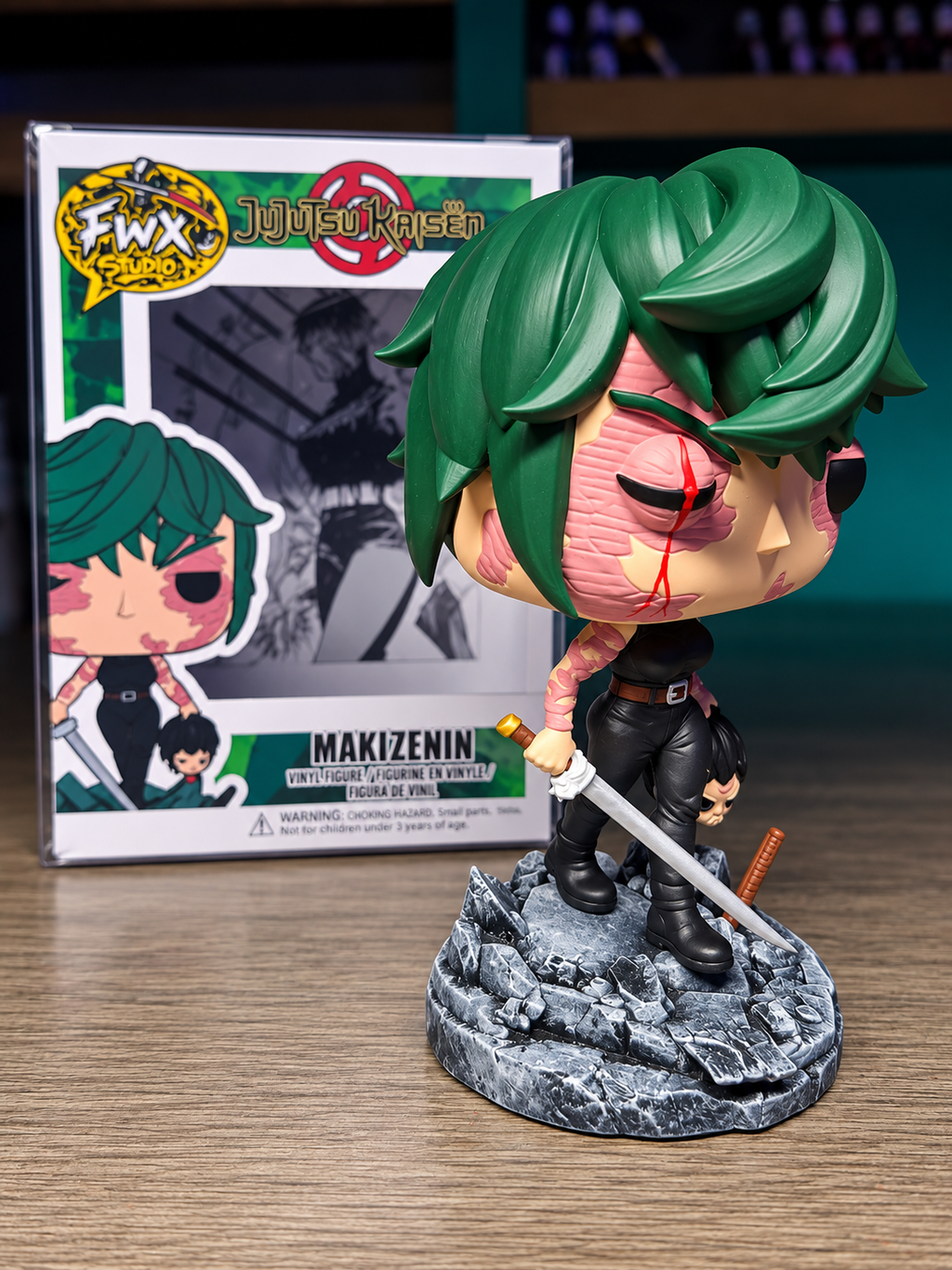 Custom Maki Zenin Jujutsu Kaisen Funko Pop Figure – Handmade Anime Collectible