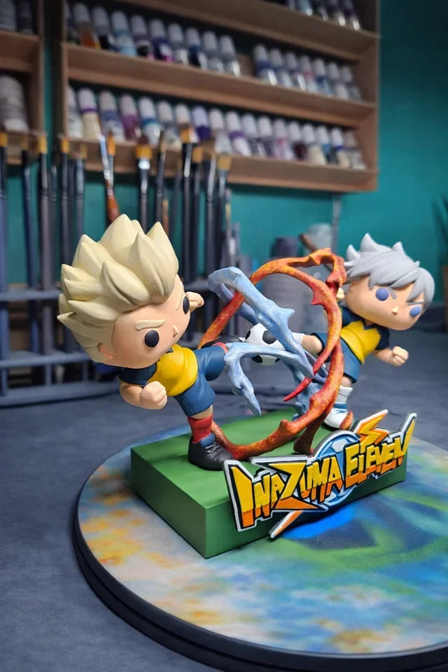 Custom Shawn frost and Axel Blaze Inazuma Eleven Funko Pop Figure – Handmade Anime Collectible