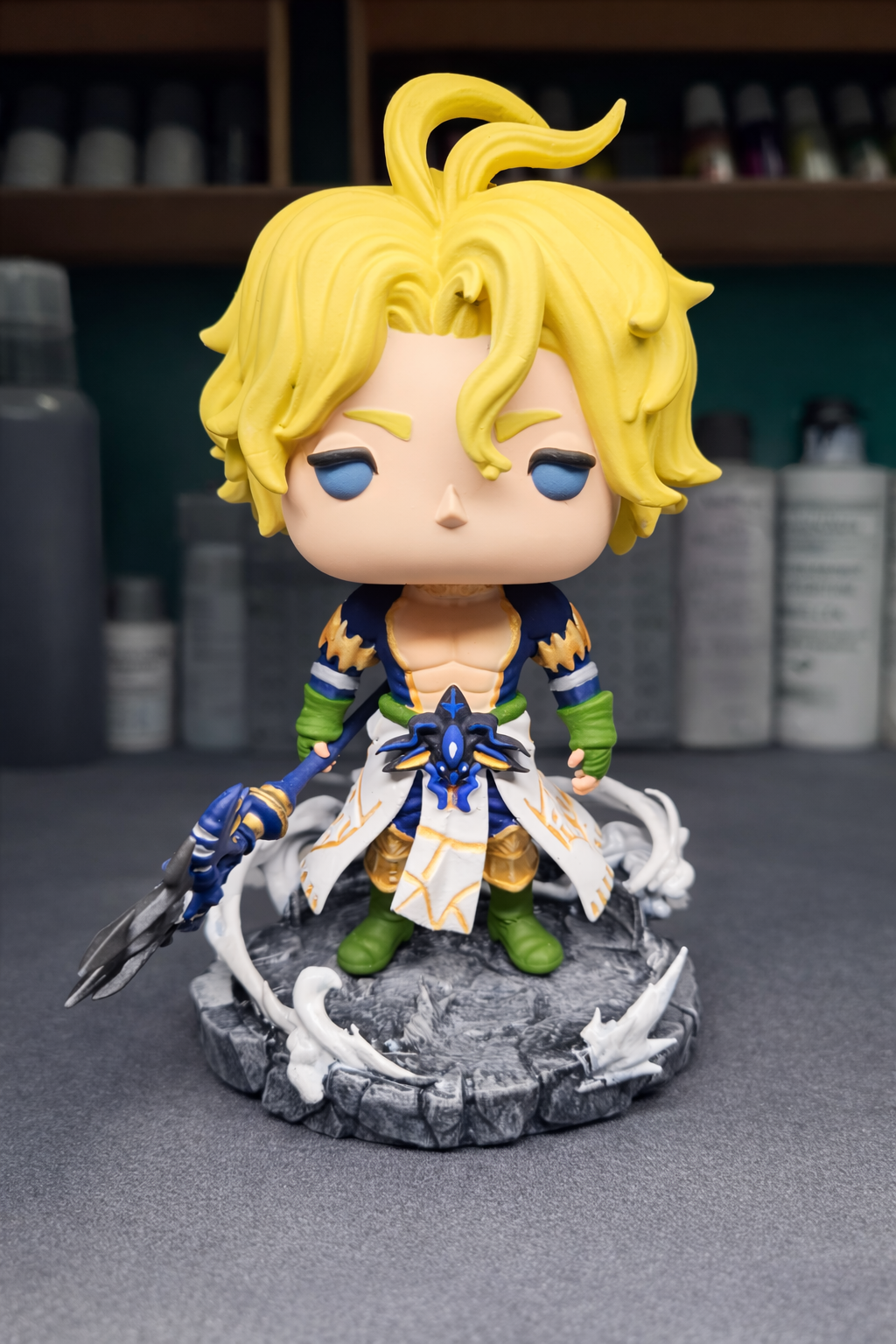 Custom Poseidon Record Of Ragnarok Funko Pop Figure – Handmade Anime Collectible