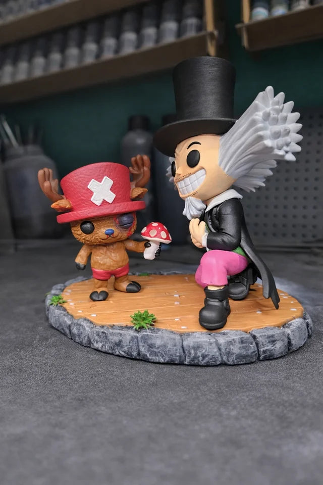 Chopper and dr hiriluk one piece custom funko pop