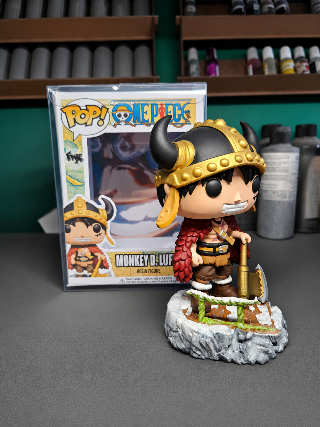 Custom Luffy Elbaph One Piece  Funko Pop Figure – Handmade Anime Collectible