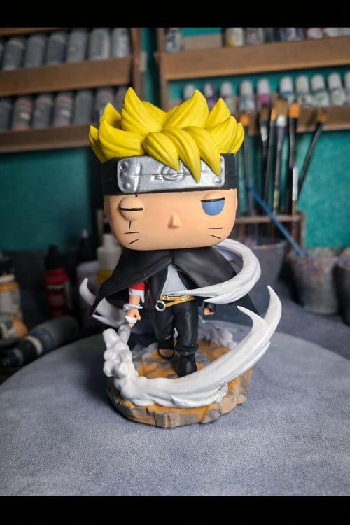Custom Boruto Two Blue Vortex Funko Pop Figure – Handmade Anime Collectible