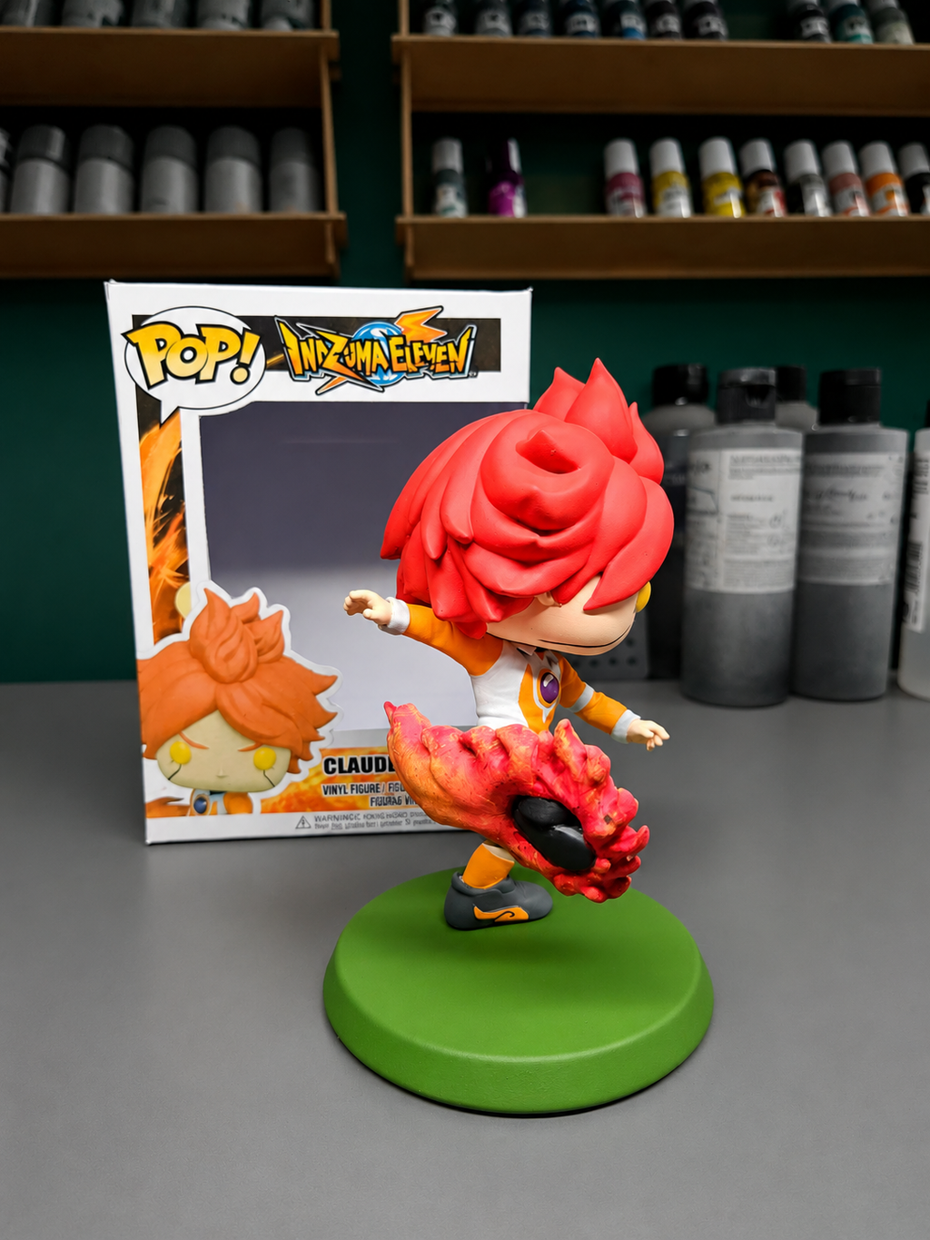 Custom Claude Beacons torch burn Inazuma Eleven Funko Pop Figure – Handmade Anime Collectible