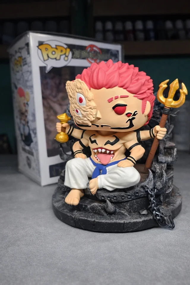 Custom Ryomen Sukuna Jujutsu Kaisen Funko Pop Figure – Handmade Anime Collectible