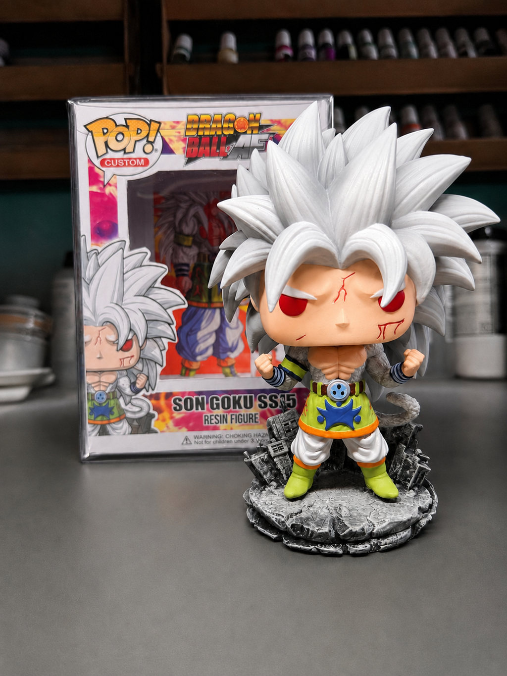 Son Goku SSJ5 V2 Dragon Ball AF Custom funko pop Anime Collectible