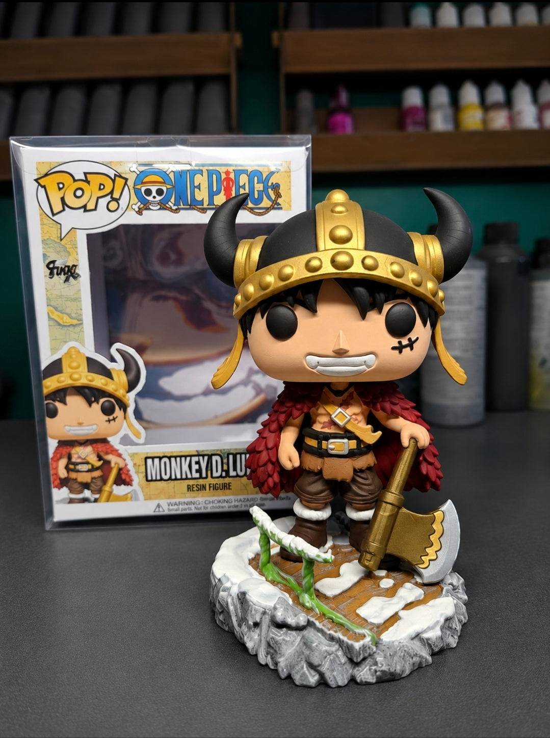 Custom Luffy Elbaph One Piece  Funko Pop Figure – Handmade Anime Collectible