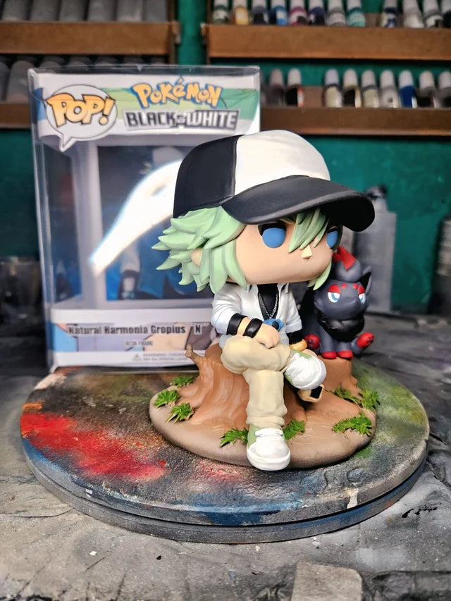 Custom N and Zorua Pokemon Black And White Funko Pop Figure – Handmade Anime Collectible