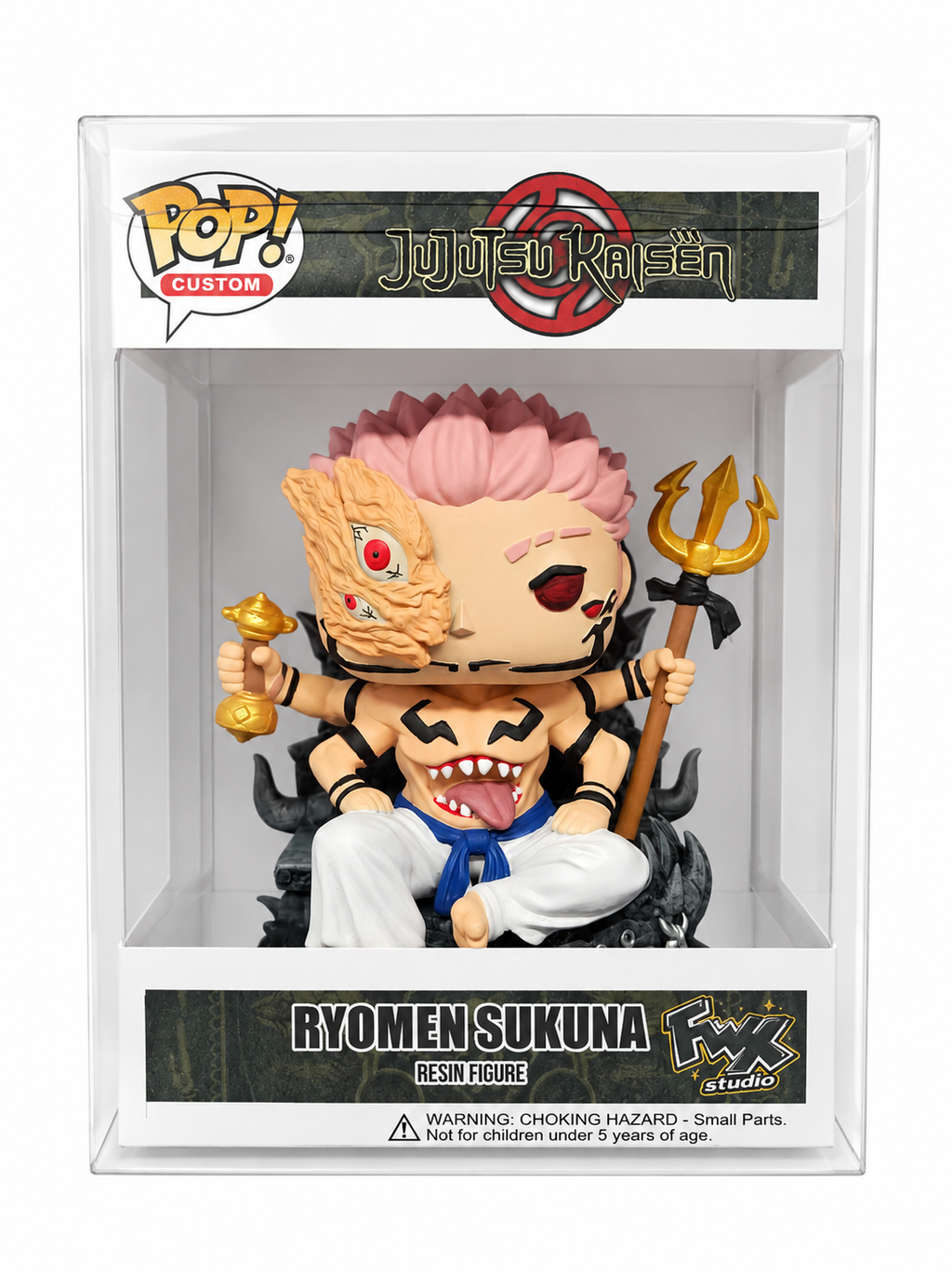 Custom Ryomen Sukuna Jujutsu Kaisen Funko Pop Figure – Handmade Anime Collectible