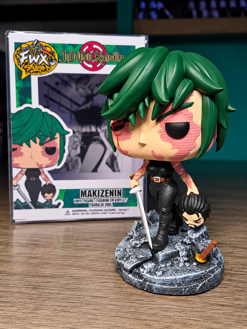 Custom Maki Zenin Jujutsu Kaisen Funko Pop Figure – Handmade Anime Collectible