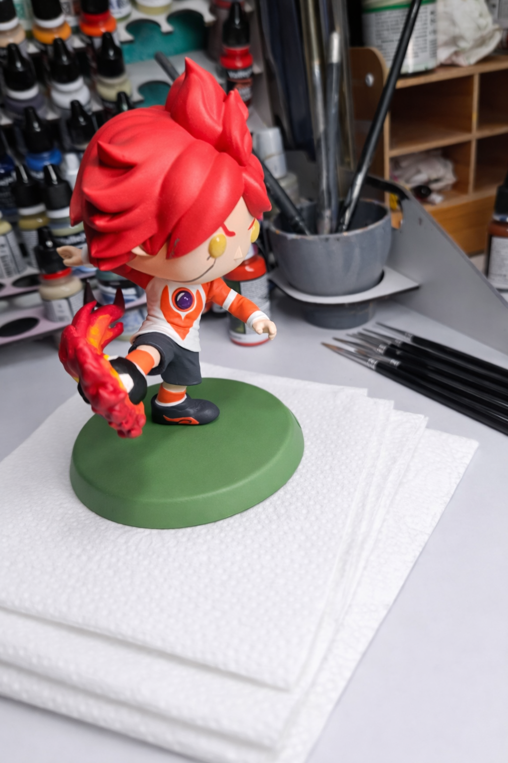 Claude Beacons inazuma eleven custom funko pop torch burn