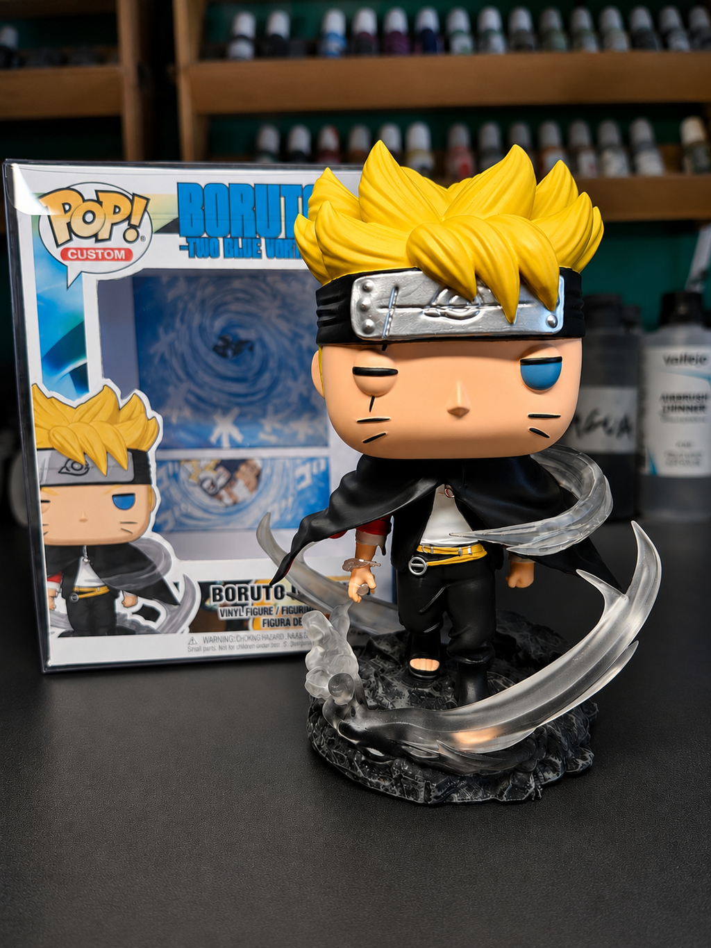 Boruto Rasengan Uzuhiko Two Blue vortex - custom funko pop Anime Collectible